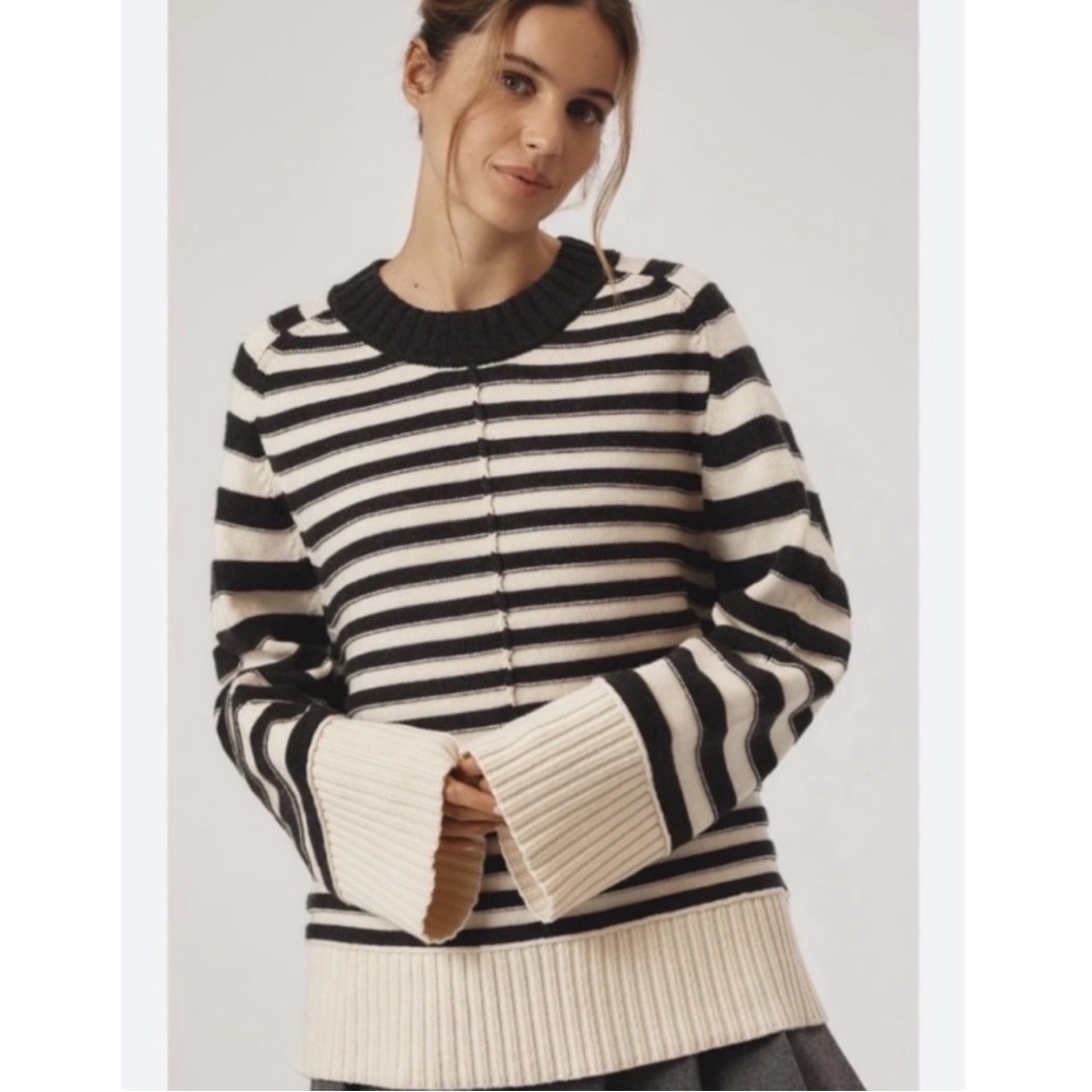 Maeve Anthropologie The Chandler Crew-Neck Relaxed Pullover Sweater Medium